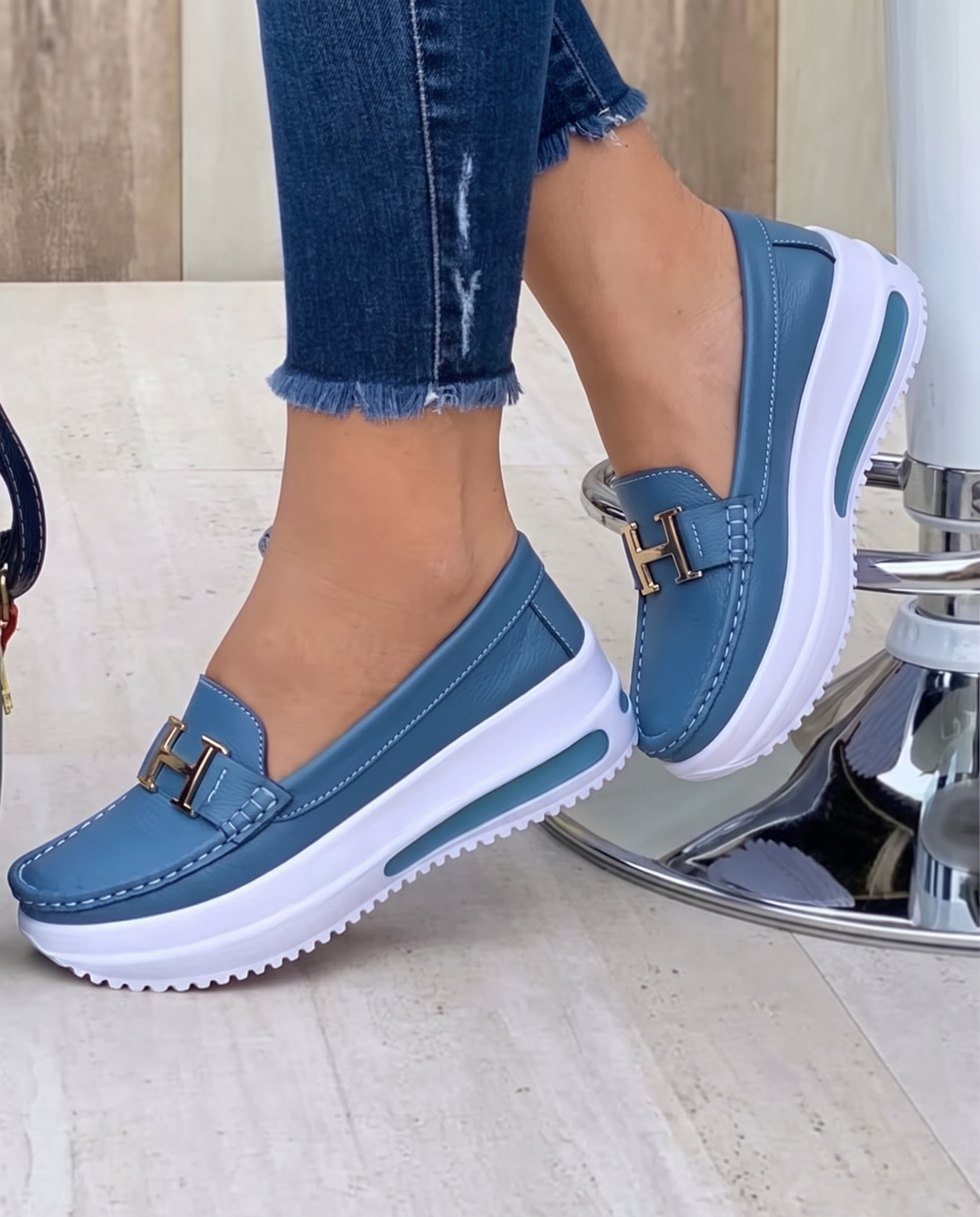 VELLARI | Mocassini Platform con Morsetto Metallico