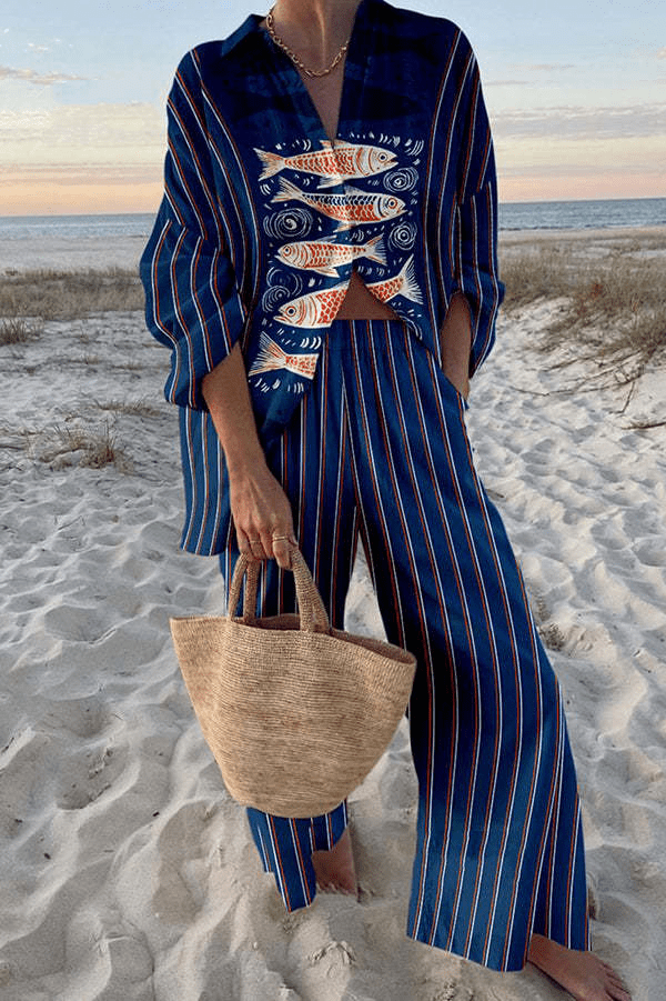 Matilda | Shirt & Trousers Set Rooftop Glow